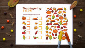 Compare with other players and cross off any duplicate answers. Thanksgiving I Spy Free Printable The Printables Fairy