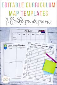 Editable Curriculum Map Templates In 2020 Curriculum Mapping Curriculum Templates