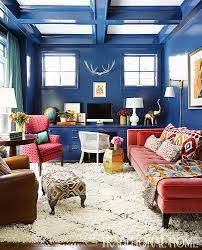 Bold Use Of Color In A Chicago Home Dining Room Blue Living Room Colors Home Decor