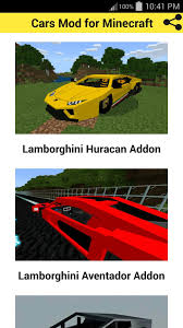 Super car available in this mod: Cars Mod For Minecraft For Android Apk Download