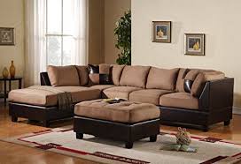 Amazon Com 3 Piece Modern Reversible Microfiber Faux Leather Sectional Sofa Set W O Microfiber Sectional Sofa Sectional Sofa Couch Leather Couch Sectional