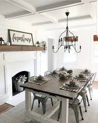 Here are the most charming ideas for the farmhouse style for your inspiration. Farmhouse Style Dining Room Fireplace Farmhouse Style Dining Room Farmhouse Dining Rooms Decor