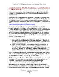 How to get on medicaid even when you got turned down, turned away or told you were not eligible. Provider License Type To Profession Code Translation