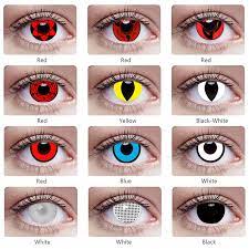 A kawaii gyaru eye makeup. Halloween Makeup Color Contact Lenses For Eye Cosmetics Crazy Anime Cosplay Colored Contacts Lens Ghost Zombie White Black Lens Contact Lenses Aliexpress