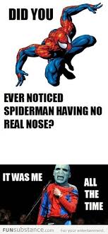 Spiderman Is Voldemort Funsubstance Harry Potter Jokes Funny Marvel Memes Funny Memes