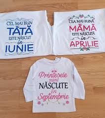 Tricourile sunt imprimate direct pe tesatura, cu cerneala pe baza de apa. Set Tricouri Personalizate Family 2ad 1copil Perfectkids