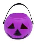 Koszyk na słodycze wiaderko DYNIA okrągłe fioletowe Halloween ...