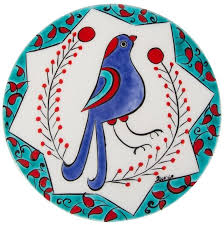 Seramik Nihale Selcuklu Kus Koleksiyonlar Zeynep Tiskaya Marble Art Pottery Painting Miniature Painting