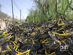 Ofo bikes are unlocked and relocked using an app that works on both ios and android smart phones. Photos The Ofo Bike Graveyard Shows Chinese Vandalism Has Reached New Heights By All Tech Asia Medium