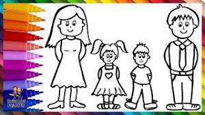 Familia musulman feliz que colorea ejemplo del vector. Dibuja Y Colorea Una Familia Dibujos Para Ninos Youtube