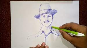 Pin On Shaheed Bhagat Singh Ball Pen Sketch