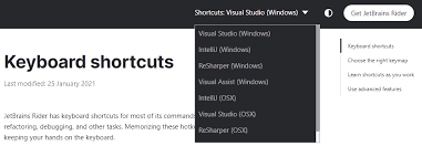 The first word within the output should be capitalized only if the original word was capitalized (known as upper camel case, also often referred to as pascal case). Keyboard Shortcuts Intellij Keymap Jetbrains Rider