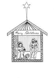 Free coloring merry christmas banner. Free Printable Nativity Scene Coloring Pages Allfreechristmascrafts Com