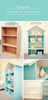 Awesome Dollhouse Bookshelf Made From An Old Bookcase Dollhouse Bookshelf Diy Kids Furniture Bookshelves Diy