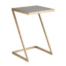 Mansfield End Table Glamour Meets Minimalism In The Mansfield Side Table The Clean Z Shaped Silhoue Living Room Side Table Gold Side Table Accent Side Table