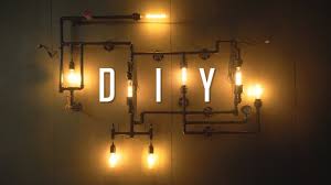 Lnc bathroom vanity fixtures farmhouse mason jar lights with faux wood finish, l18 x h8 x w9.5, brown Diy Industrial Wall Pipe Lamp Tutorial Build Guide Youtube