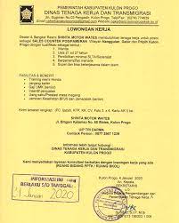 Lowongan kerja tahun 2021 lowongan kerja sma smk d3 s1 loker terbaru semua jurusan lowongan bank lowongan bumn lowongan cpns lowongan pekerjaan tahun 2021. Disnakertrans Lowongan Kerja Sales Counter Pameran Di Shinta Motor Wates
