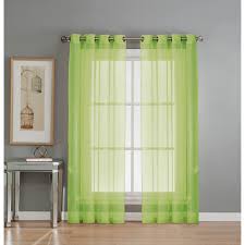 Window Elements Sheer Diamond Sheer Voile Lime Grommet Extra Wide Curtain Panel 56 In W X 90 In L Ymc003130 The Home Depot