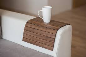 Sofa Arm Table Tray Couch Armrest Cover Protector Can Easily Be Wrap Around Explore Now More Colors And Designs Sofa Arm Table Sofa Table Wood Sofa