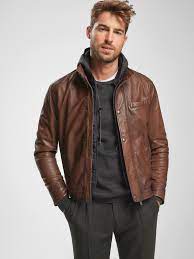 Brown Nappa Jacket With Detachable Lining Massimo Dutti Muzhskaya Moda Moda