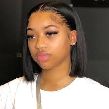 Natural Black Bone-Straight Bob Lace Frontal Wig