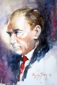 Insan Ressam Rezzan Yildiz Dan Sulu Boya Ataturk Calismalari 62 Eser Resim Sulu Boya Gercekci Cizimler