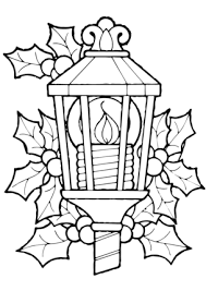 Nice little town christmas adult coloring book coloring | etsy. Christmas Lantern And Holly Coloring Page Christmas Coloring Books Christmas Coloring Sheets Christmas Coloring Pages