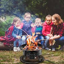 One thing you might consider… how often are you going to have more than 6 people? Amazon Com Giantex Firebowl Outdoor Portable Propane Gas Fire Pit 19 Inch Diameter 58 000btu W Cover Carry Kit Lava Rock Stone And Tank Stabilizer Ring Black Patio Lawn Garden