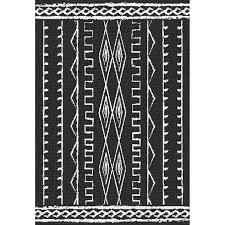 Black And White Outdoor Rug 8x10 E146 Black And Ivory Vertical Helka Rug 8x10 Ft Outdoor Rugs Patio 8x10 Rugs Rugs