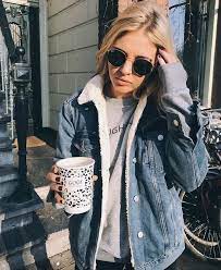 Insta And Pinterest Amymckeown5 Casual Fall Outfits Denim Jacket With Fur Fur Lined Denim Jacket