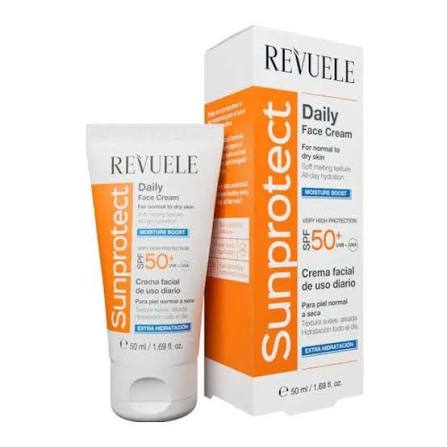 REVUELE SUNPROTECT DAILY FACE CREAM – MOISTURE BOOST, SPF 50+, 50 ML