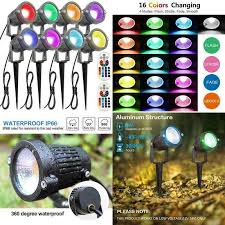 Zuckeo Landscape Lighting 6w Rgb Remote Control Led Landscape Lights 12v 24v Low 602191472811 Ebay