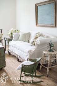 One of the all time best selling pillow back sofa slipcovers. Slipcovered Settee Miss Mustard Seed