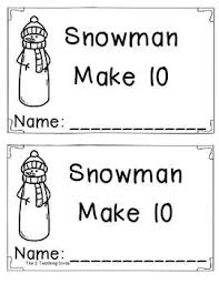 Snowman Making 10 Book By The 2 Teaching Divas Preschool Math Teaching January Kindergarten