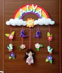 Gokkusagi Kiz Bebek Kapi Susu Modeli Felt Crafts Crafts Baby Crafts