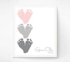 Shop for the perfect pink baby footprints gift from our wide selection of designs, or create your own personalized gifts. Pink Gray Nursery Wall Art Baby Footprint Hearts Etsy Baby Girl Nursery Decor Baby Footprint Art Baby Wall Art
