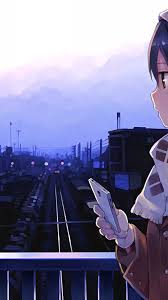 Anime Girl Train Station Winter Scarf Profile View Anime View Wallpaper Iphone 1080x1920 Wallpaper Teahub Io Tons of awesome winter anime wallpapers to download for free. anime girl train station winter