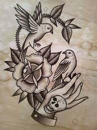 Bird And Rose Tattoo Designs Custom Tattoo Design With Roses Birds By Hanna Kasia Custom Tattoo Design Tattoos Tattoo Designs