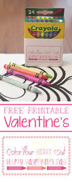 This is much more true to color but it really soaks and ripples the paper. Crayon Valentines Printables The Shirley Journey