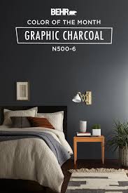 This gray will pick up cool undertones in complementary colors. Color Of The Month Graphic Charcoal Colorfully Behr Master Bedroom Paint Bedroom Wall Colors Bedroom Paint