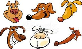 10% off shutterstock with code domainvector. Kreslene Vtipne Psi Hlavy Sada Klipartove Obrazky