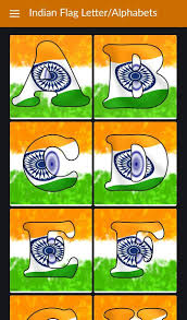Indian flag letter alphabet its time to celebrate 71th independence day of india. Indian Flag Letter Alphabets For Android Apk Download