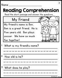 Kindergarten Reading Comprehension Passages Set 1 Freebie Reading Comprehension Kindergarten Reading Comprehension Passages Preschool Reading