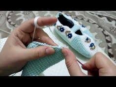 Tunus Isi Bantli Patik Modeli Youtube Tunisian Crochet Baby Knitting Patterns Crochet Jewelry