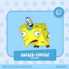 Mocking Spongebob Meme Twitch Emote For Streaming Emote For Etsy In 2021 Mocking Spongebob Meme Mocking Spongebob Memes