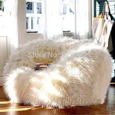 Wholesale Woolly Style Bean Bag Chair Garden Camping Beanbags Covers Lazy Sofa Anywhere Portable Sitting Cushion In Folding Chair Bean Bag Chair Furniture Home