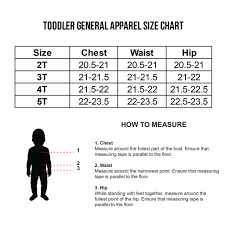 Toddler T Shirt Size Chart Toffee Art