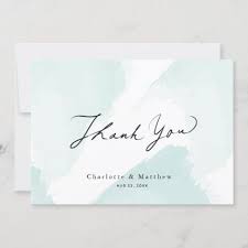 8 wedding thank you wording message examples and ideas. Light Blue Watercolor Caligraphy Wedding Thank You Card Zazzle Com Wedding Thank You Cards Thank You Caligraphy Thank You Cards