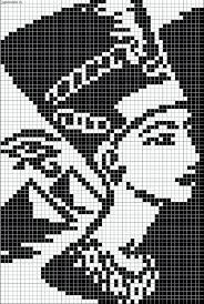 Knitting patterns galore directory of free knitting patterns. Egyptian Queen Pattern Chart For Cross Stitch Knitting Knotting Beading Weaving Pixel Art An Cross Stitch Designs Cross Stitch Embroidery Crochet Cross