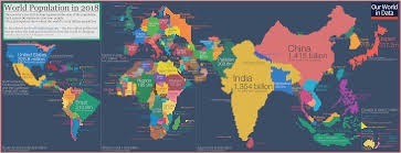 this fascinating world map was drawn based on country